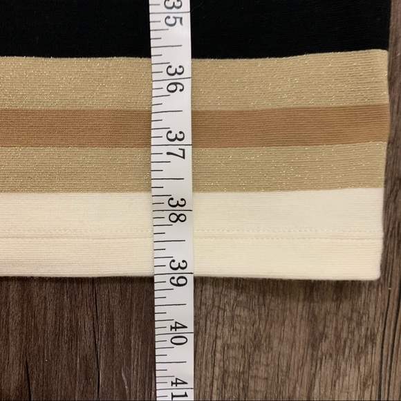 Cato Brown & White Stripe Sweater Dress Size Large - Picture 10 of 12